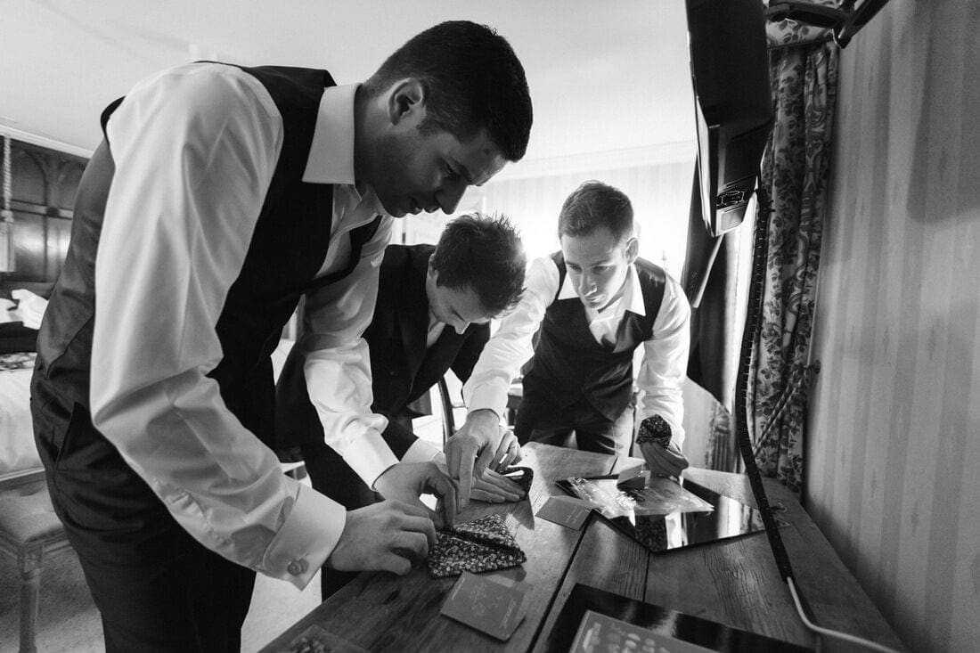 the groom getting ready 