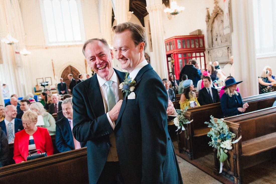 the groom and his father before the wedding