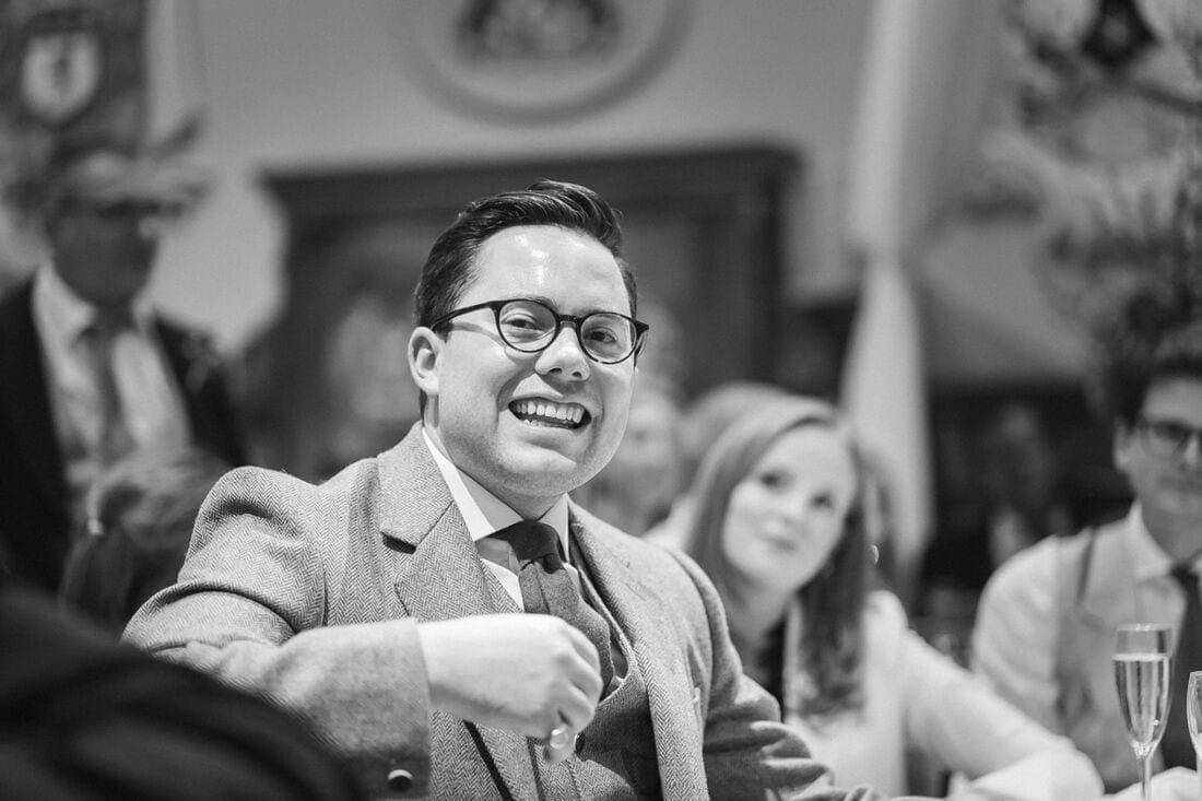 a friend enjoying the speeches